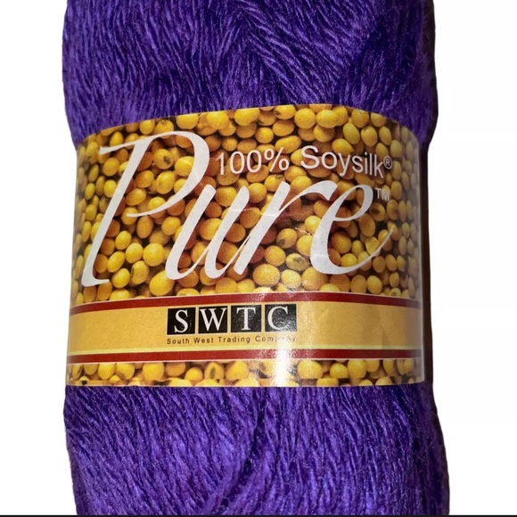 South West Trading Company PURE Soy Silk Worsted Yarn SWTC #074 Purple - Picture 3 of 4